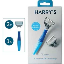 Harry's 5-Blade Men's Razor Set - Indigo Blue