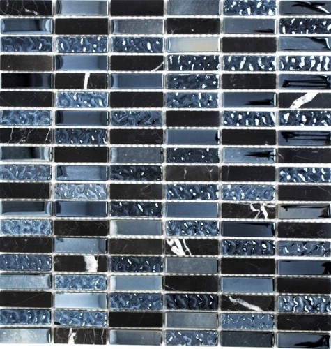 Carreaux de Mosaique Translucide Céramique Gris Composite