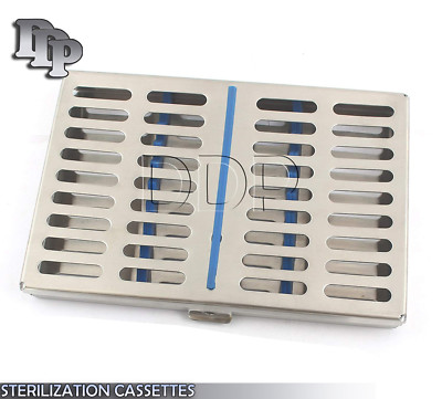 Midmark Set Of 3 German Dental Autoclave Sterilization Cassette Racks - Holds 5 Instruments Each, Medical Grade Dental Laboratory Autoclaves & Sterilizers