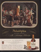 1947 PHILADELPHIA WHISKEY PASS STOW FOUNDRY LIBERTY BELL CAST DISTILL AD 14604