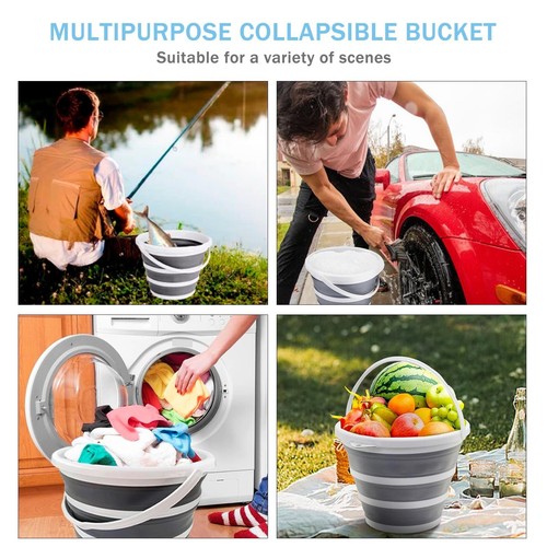 2-Pack Collapsible Buckets - 2.6 Gallon (10L) Large Capacity, Essen... Fast Ship - Picture 6 of 7