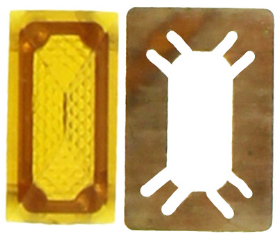 LEVITON 406-Amber Rectangular Pilot Light Jewel Lens For Toggle Switch Hole