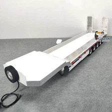 1:14 5-axle Metal Trailer W/Electric Tailgate Leg for RC Tractor Car Truck Model
