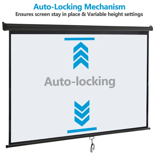 72''/80''/100''/119'' Projector Screen Pull Down Projection Screen Home Theater - Picture 52 of 89