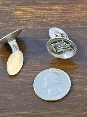小物 Brdr. Bjerring Sterling Silver Cufflinks Sterling Brdr. Bjerring DENMARK Viking Ship Cufflinks Silver 925