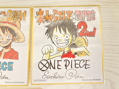 ONE PIECE Eiichiro Oda Autograph Shikishi Art Card 7 set Tokyo One