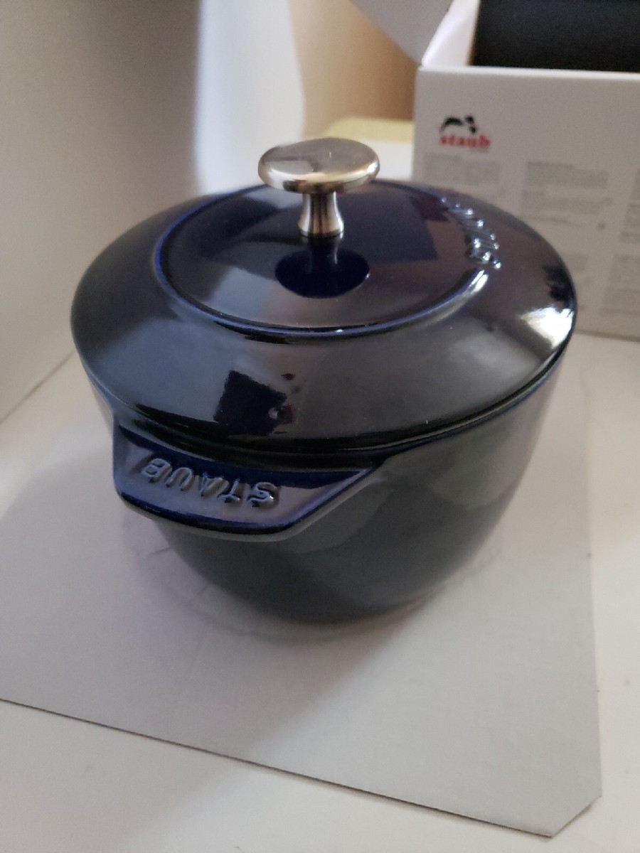 Staub Chistera Drop Structure Cocotte Petite French Oven Dark Blue