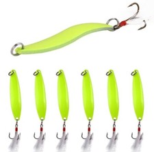 5PCS Metal Spoon Fishing Lures Glow Sinking Spinner 5g Bass Jigs Swimbait Hook