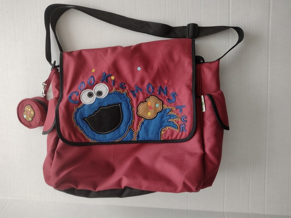 Cookie Monster Messenger Diaper Shoulder Bag Sesame S… Gem