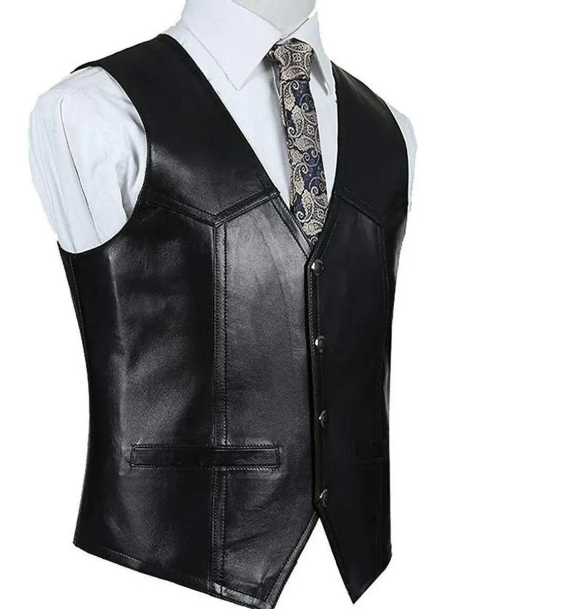 Men's Suit Vests Custom Made Leather Vests for Men Formal Leather Vests  MLJ-532 | eBay