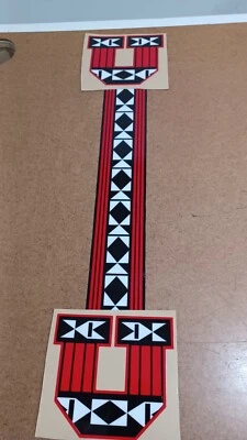 Utah Utes Red Pride Full Size Football Helmet Decals With Stripe 20 mils - Image 1 of 4