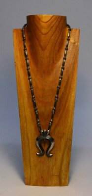 Vintage Sandcast Pendant Necklace with silver Naja