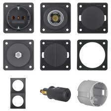 Berker Integro Flow Mini Schalterprogramm Möbeleinbau Anthrazit Matt Hager