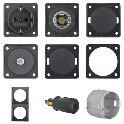 Berker Integro Flow Mini Schalterprogramm Möbeleinbau Anthrazit Matt Hager
