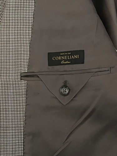 Corneliani Wool Houndstooth Blazer Mens 42R Super 120’s Extrafine Made in Italy - Picture 11 of 15