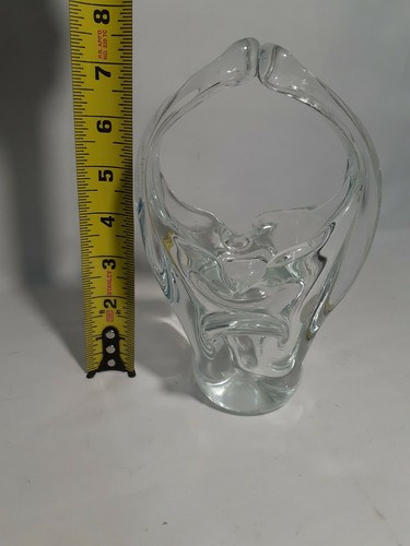  Action International LTD. Clear Blown Glass Basket Vase. China Republic  - 第 6/8 張圖片