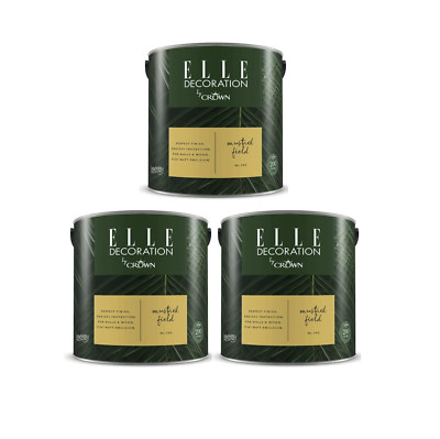 ELLE DECORATION 3x2,5 Liter No. 345 Mustard Field Wandfarbe Matt Crown B-WARE