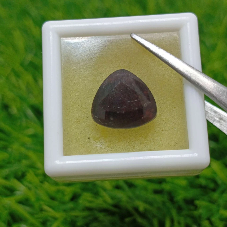 10.4 Carats Trillion Shape Fine Step Cut Red Color Natural Pyrope Garnet - Image 4 of 4