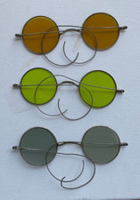 Antique Round Tinted S. P. A. Eyeglasses 3 - Amber, Green, Gray