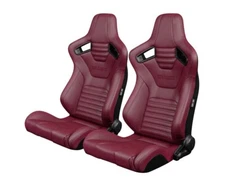 BRAUM ELITE-X RACING SEATS (MAROON LEATHERETTE) – PAIR