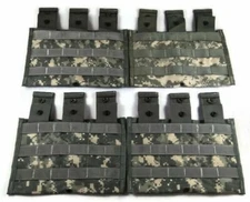 Lot of 4 USGI ACU Triple 3 Mag Pouch MOLLE II TRIPLE MAGAZINE POUCHES NEW