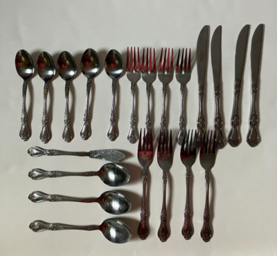 Rogers Co Precious Rose Stanley Roberts flatware 21 pieces lot