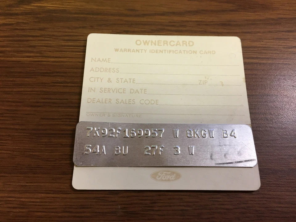 1977 Ford Maverick Car Owner's Manual + Ownercard with Vin Plate + Maintenance  - Image 3 of 4