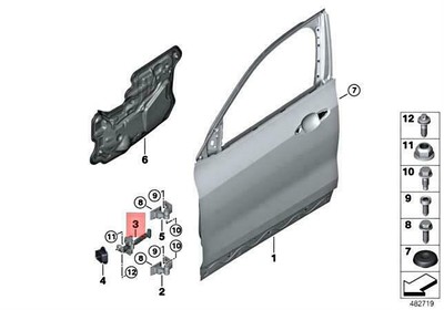 NEW BMW F39 X2 16D 18D 18DX 18I 20D 20DX FRONT LEFT DOOR BRAKE 51217463625 18-19