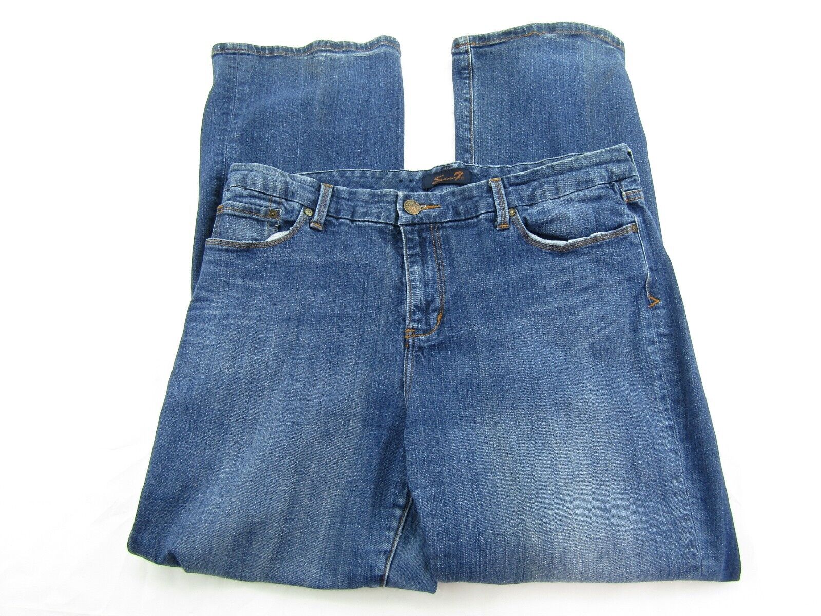 Seven 7 Jeans Womens Size 16 Blue Denim Bootcut Z… - image 1