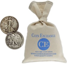 $100 Face Value Bag 90% Silver Walking Liberty Half Dollars Full Dates