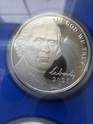 2025 S Proof Jefferson Nickel From US Mint Set 5 Cent Coin In US Mint Rap DCam