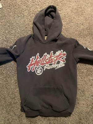 Hellstar Records World Tour Black Hoodie Sweatshirt Streetwear Men s Size Large 