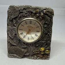 Vintage Royal Selangor 1995 ‘Late Autumn’ Miniature Quartz Clock Pewter Working