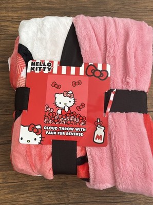 Hello Kitty Large 50 x60 Blanket Pink New Easter Gift Super Soft Sanrio