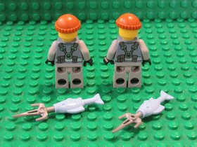 Lot of 2 LEGO Ninjago Movie Minifigures Shark Army Thug 70614 SS47