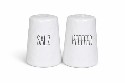 Keramik Salz- & Pfefferstreuer Set | Gewürz Streuer modern & elegant