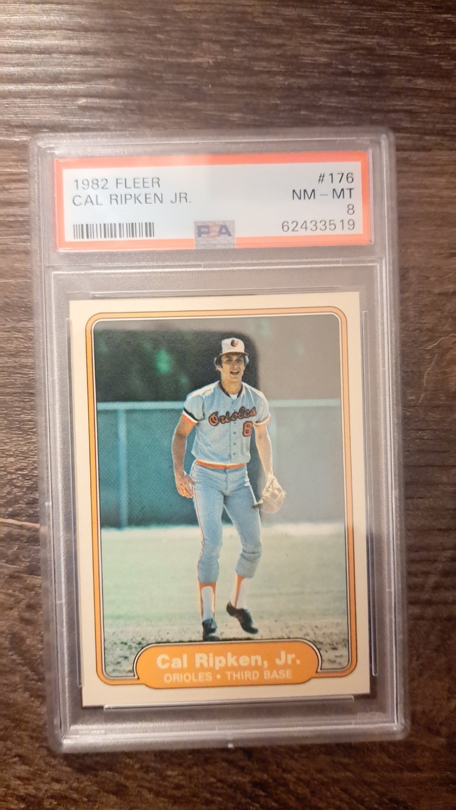 Cal Ripken Jr. - PSA 8 NM-MT 1982 Fleer Rookie #176 card RC - Baltimore Orioles
