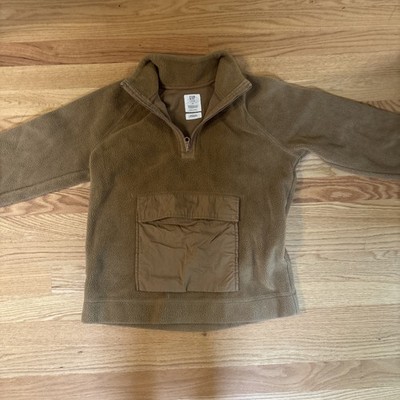 Gap Teen Coffee Brown Fleece Half Zip Jacket Age 12