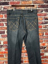 Vintage Y2K Skater Hip Hop Baggy Embroidered Denim Jeans C3