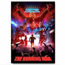 The Running Man Alternative Movie Artwork Arnold Schwarzenegger Printed on Sign