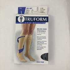 Size 2X-Large Truform Medical Compression Stockings Firm 20-30 Black 8865BL-2L