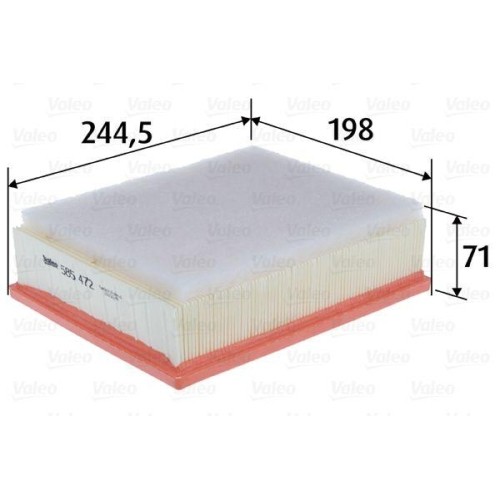 1X Luftfilter Valeo 585472 Passend FüR Land Rover-image