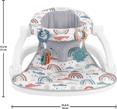 Fisher-Price Portable Baby Chair Sit-Me-Up Floor Seat with Developmental Toys