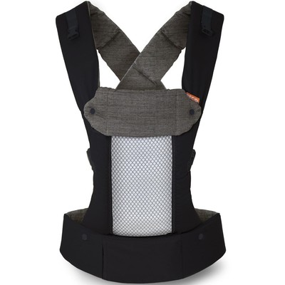 8 Baby Carrier (7-45lbs), Front, Hip & Backpack Style, Breathable Mesh - Black