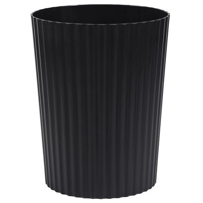 Modern Striped Plastic Trash Can Lidless Wastebasket Garbage Bin For Bathroom