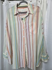 American EAGLE Striped Shirt Dress Sz Sm Button Down Cotton Oversized Shirt