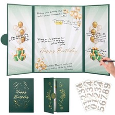 Green Gold Birthday Party Decorations,18" x 12" Creative Birthday Decorations...