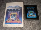 Atari 2600 7800+ Video Pinball W/ Manual Tested & Working! Free Shipping!