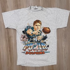 Vintage 90s Miami Dolphins Dan Marino caricature Power T shirt VK17514