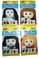 Fantastic Face Iron-On Sew-On Doll Face Lot Of 4